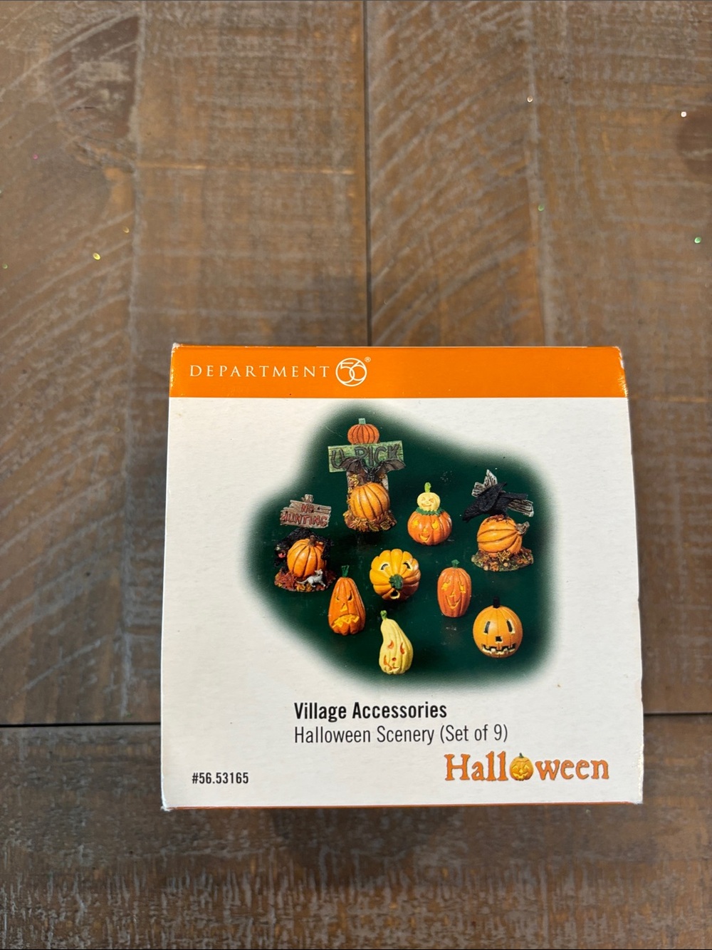 Department 56 Halloween Village Pumpkin Scenery Set - Orange